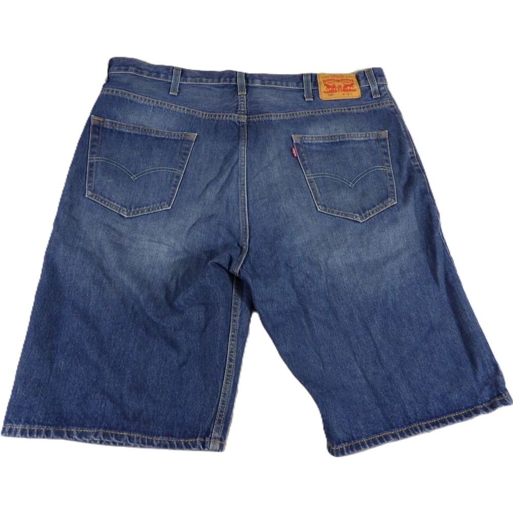 Levis 569 Denim‎ Shorts Men 42 Blue Loose Straight Baggy Jorts Red Tab Summer